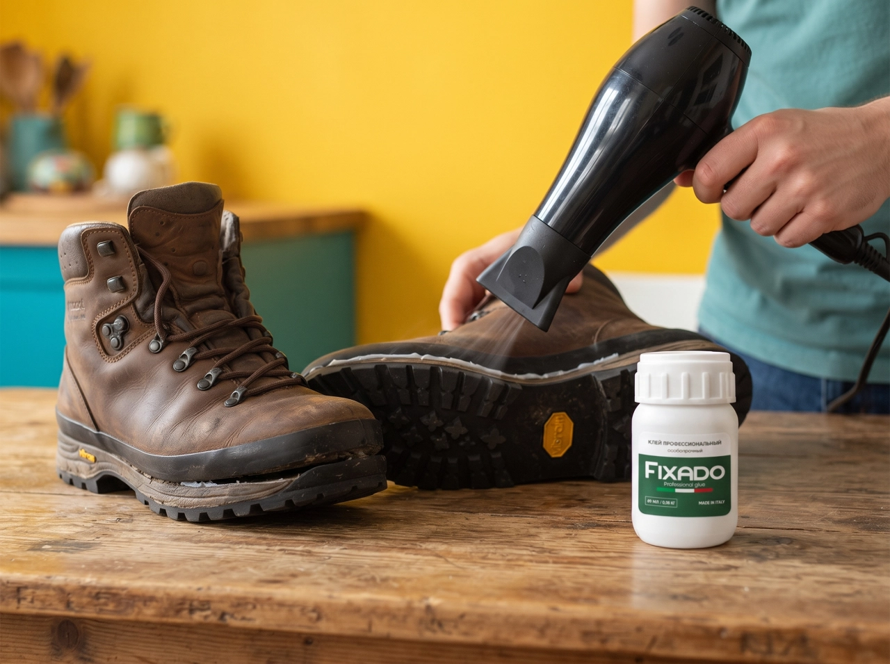Ремонт треккинговых ботинок Vibram: как FIXADO вернет прочность без мастерской