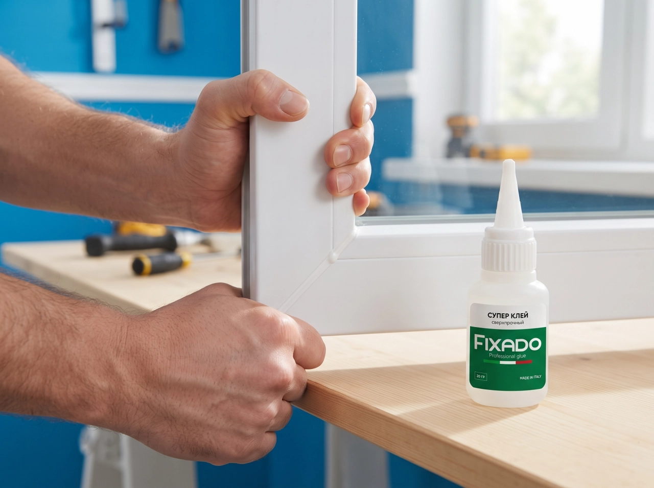 Ремонт оконной рамы: как склеить уголки профессиональным клеем FIXADO SUPER