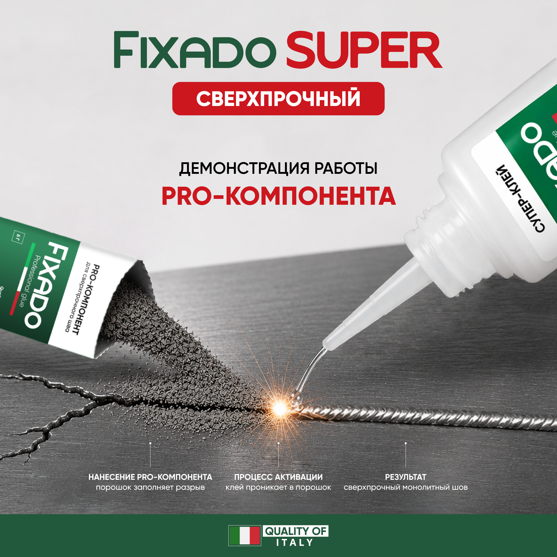 Супер клей, Сверхпрочный. FIXADO SUPER 40гр.-06